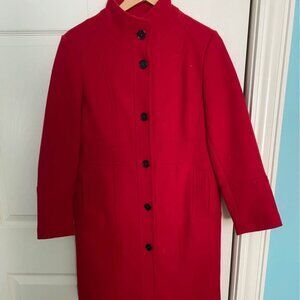 Cleo Red wool coat petite